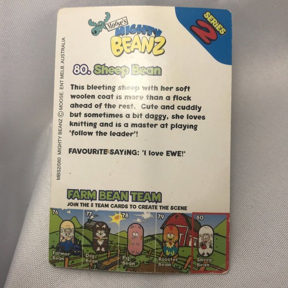 Mighty Beanz | Toys | Mighty Beanz 8 Sheep Bean From Farm Team Card ...